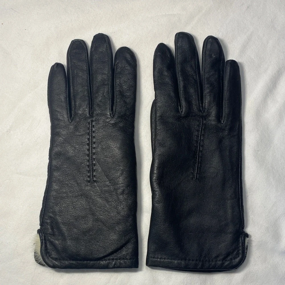 GrandDoe Elegant Black Leather Gloves